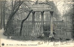 Paris CPA Park Heap the colonnade