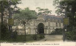 Paris CPA Bois de Boulogne Le chateau de madrid