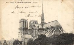 Paris CPA Abside de Notre Dame