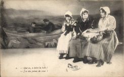 CPA Phantasie die As bilden muss das bebo? Ich habe Leid (Folklorekostum poissonniere)