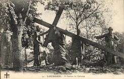 The Pyrenees CPA Lourdes V eme station of the martyrdom