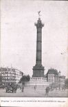 CPA Paris Places Bastille and the column of July