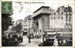 CPA Paris Gate and boulevard Saint Martin