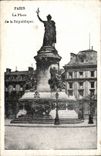 CPA Paris Park Statue of the Republic