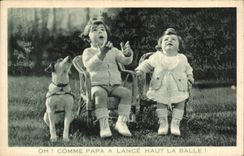 CPA oh! As dad has lance high the Enfants ball