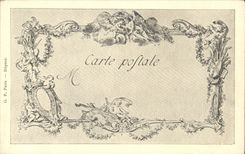 CPA Fantaisie Les chefs d'oeuvre de l'art au 18eme Sa taille est ravissante Baudouin Le Beau