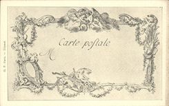 CPA Fantaisie Les chefs d'oeuvre de l'art au 18eme Le soir Baudouin De Ghendt