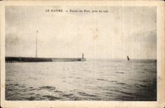 CPA Le Havre Entrance of the port Thrown of the south