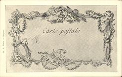 CPA Fantaisie Les chefs d'oeuvre de l'art au 18eme La reveuse Watteau