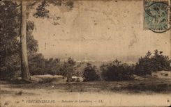 CPA Cartes collees Barques du Lac Leman Fontainebleau Belvedere de Lavalliere