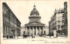 Paris CPA the Pantheon and Eglise co Genevieve