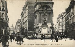 Paris CPA Fountain Moliere Street of Richelieu