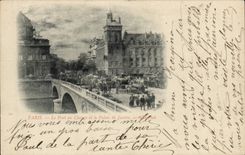 Paris CPA Pont au change et le palais de justice