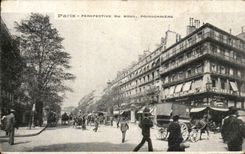 Paris CPA Perspective du boulevard Poissonniere