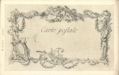 CPA Fantaisie Les chefs d'oeuvre de l'art au 18eme Buste de Louis XV Vanloo Fessard