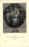CPA Fantaisie Les chefs d'oeuvre de l'art au 18eme La musique Vanloo Fessard Piano Clavecin 