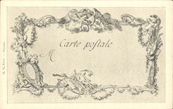 CPA Fantaisie Les chefs d'oeuvre de l'art au 18eme La musique Vanloo Fessard Piano Clavecin 