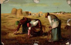 CPA Fantaisie Millet glaneuses