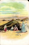 CPA Fantaisie Tente dans le desert 