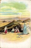 CPA Fantaisie Tente dans le desert 