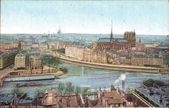 CPA Paris Vue generale sur Notre DAme