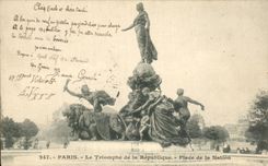 CPA Paris Le triomphe de la rEpublique Place de la Nation