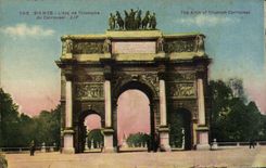 CPA Paris Arc de triomphe du CArrousel