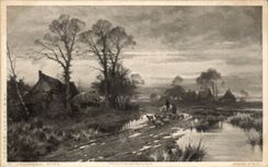 CPA Fantaisie Paysage Moutons Jackman