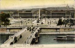 Paris CPA Panorama towards the place of the harmony and the Seine