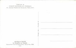 CPA Fantaisie DAvid Dauphin au temple Exposition marie Antoinette VErsailles 1955