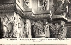 CPA Vezelay Basilica of the Madeleine Capital of the external gate Annunciation
