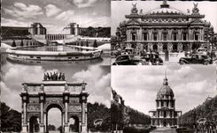 CPSM Paris Le palais de Chaillot opera arc de triomphe Carrousel
