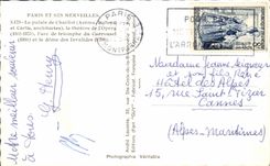 CPSM Paris the palate of Chaillot Opera Carousel Arc de Triomphe