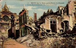 CPA Reims in the ruins after the retirement of German