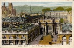 CPA Nancy Arc de triomphe et palais du gouvernement