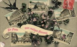 Paris CPA Avenue de l'opera Souvenir de Paris Grand palis Moulin rouge Redmill