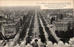 Panorama Paris-CPA Arc de Triomphe genommen an von der Allee der grossen Armee