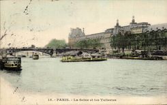Paris CPA La Seine et les Tuileries
