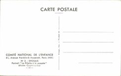 CPSM Drouais La fillette a la poupee Cognacq Jay Musee