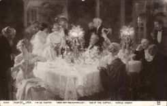 CPA Fantaisie SAlon 1913 Fin de souper