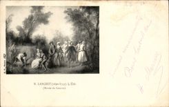 CPA Fantaisie Lancret L'ete Musee du Louvre Paris 