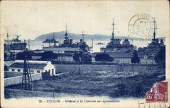 Toulon CPA Milhaud and armours with the wharves