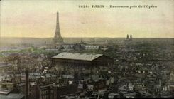 Paris CPA Panorama pris de l'Opera Tour Eiffel