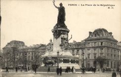Paris CPA Places Republic