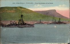 CPA Toulon View of the roads boat armours