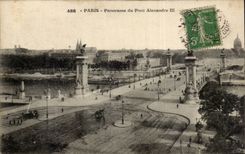 Panorama Paris-CPA der Brucke Alexandre III