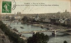 Paris CPA das auf den Seine die Brucke von Kunsten und Handel gesehen wird uberbrucken neun ISCED Notre Dame