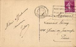 Cannes CPA Seen on the small cross