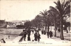 Cannes CPA the walk of the small cross and the municipal casino