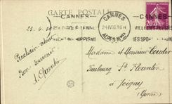 Cannes CPA the church of Suquet on the Mount Knight